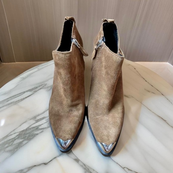 Rebecca minkoff - suede steel toe booties - size 7 - Picture 1 of 11